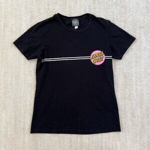 Santa Cruz Black Classic Dot Short Sleeve Crewneck Graphic T Shirt Tee
